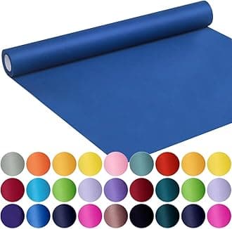 SMART&CASUAL 17.8" x 760" (63') Blue Kraft Craft Paper Roll for Gift Wrapping Bulletin Board Bouquet Flower Kids Art Packing Parcel Table Covering 80GSM 55LB (Blue, 17.8" x 63')
