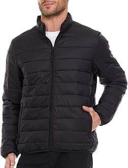 Packable Puffer Jacket Men, Warm Lightweight Winter Jackets for Men