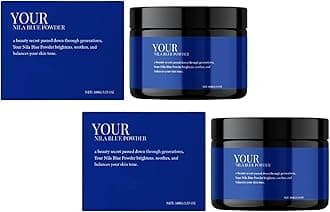 2PCS Your Nila Blue Powder Face Mask,Hydrating & Pore Refining Clay for Even Skin Tone,Pure Natural Blue Clay for Radiant Skin