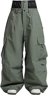 Men Women Snowboard Pants Snow Super Baggy Insulated Winterproof Waterproof Loose Ski Pants Outdoor