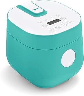 GreenLife 4-Cup Digital Rice Cooker, PFAS & PFOA-Free Removable Ceramic Dishwasher Safe Pot, Healthy Cooking Oats Grains & More, Auto Presets, Touch-screen, Delay & Keep Warm, Paddle Included,