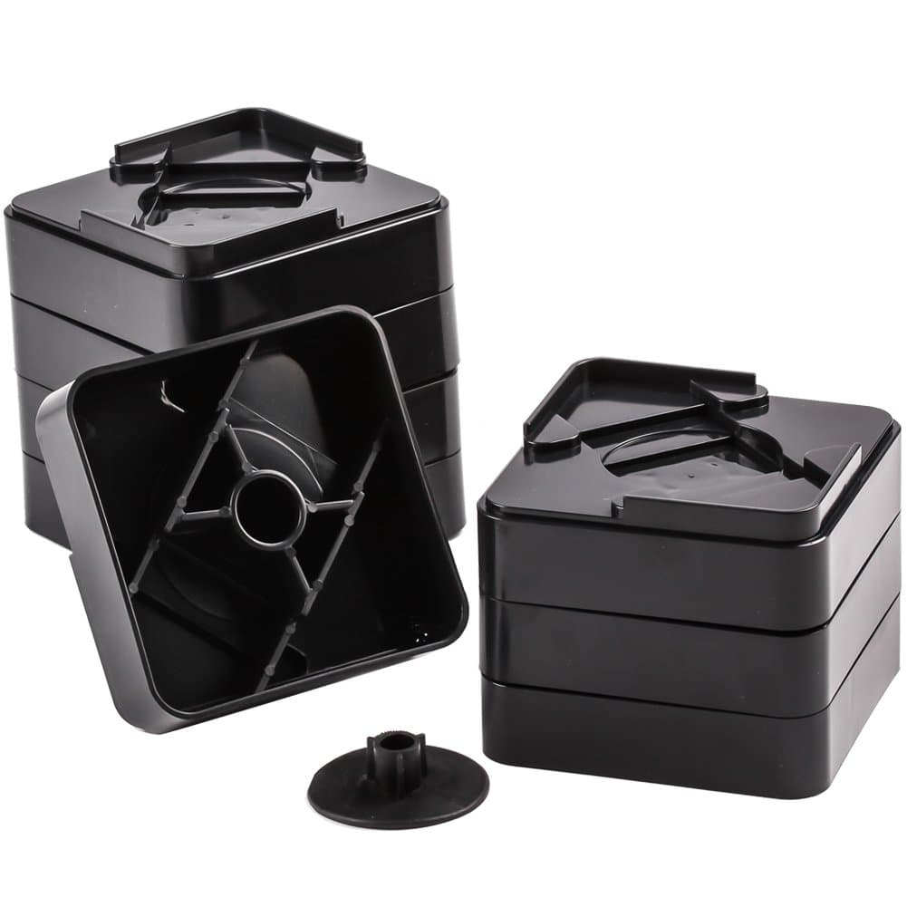 Stackable Raiser Lifter Leg Bed Elevators for Underbed Storage Bed Risers 1inch Elephant Feet 8 Pack