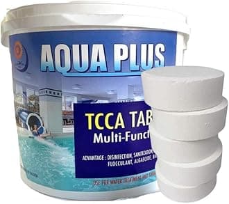 Aqua plus Slow-dissolving Chlorine Tablets 5KG Multi-function for Pool, Hot Tubs, Fountain, and Spa Water Disinfection Treatment