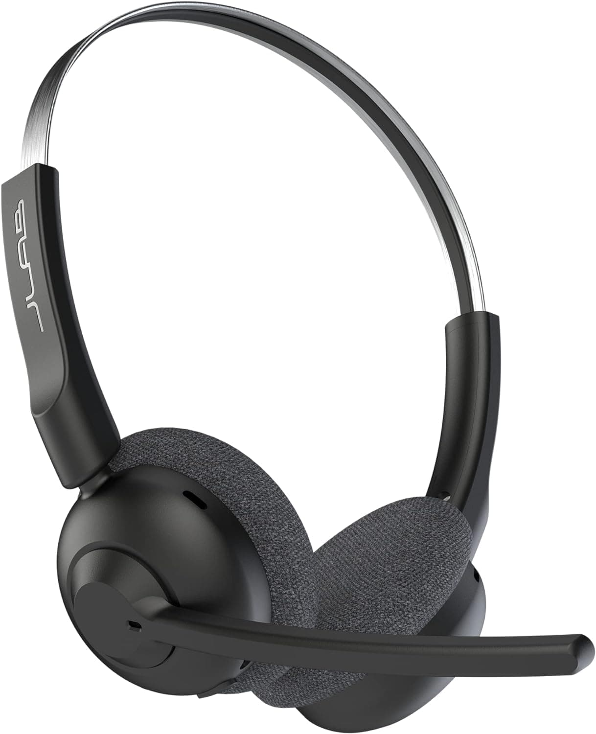 Go Work Pop On-Ear Wireless Headset, Black, 50+ Hours Playtime, Bluetooth Multipoint, Rotating Boom Mic, Noise Canceling MEMS Microphone, Light-Weight, Portable, PC/Mac| Mobile (1 Pack)