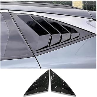 2Pcs Rear Side Window Louvers Air Vent Scoop Shades Cover Blinds Trim for Hyundai Tucson 2022 2023 2024 2025 - ABS Bright Black Sport Interior Accessories（NOT FIT Tucson nline）