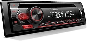 Pioneer DEH-S1200UB Single Din CD Receiver with USB/AUX Inputs, Android Compatibility Only, in-Dash Device Charging, 2-Channel Preamp Output