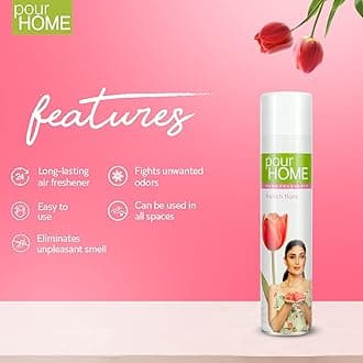 POUR HOME French Flora Room Air Freshener Spray - 270ML Each (Pack of 2) | Long-Lasting Fragrance - Reduces Odours - Suitable for Home & Office