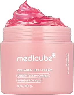 Collagen Jelly Cream- Niacinamide & Freeze-Dried Hydrolyzed Collagen - Boosts skin's barrier hydration and gives 24h Glow & Lifted Look - Korean skincare (1.69 Fl Oz (Pack of 1))
