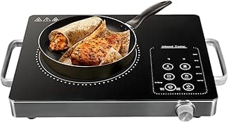 – XVersion Infrared Cooker 3500W – Portable Single Burner Electric Ceramic Hot Plate with Adjustable Temperature & Handle, Ideal for Home Kitchen, 1 Year Warranty (Black)