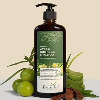PUREUS Herbals Shreekesha Amla Bhringraj Shampoo For Hair Fall,Hair Growth,Control Dandruff&Shiny Black Hair| For Women&Men(450 Ml),490 Grams