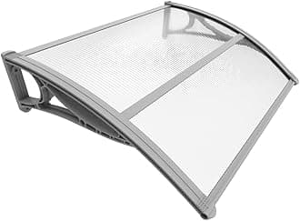 Front Door Canopy Outdoor Awning, Rain Shelter for Back Door, Porch, Patio, Window, 100 x 80 cm