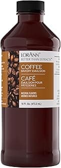 LorAnn Oils Coffee Bakery Emulsion: True Essence, Ideal for Boosting Fruit Tones in Cakes, Cookies & Desserts, Gluten-Free, Keto-Friendly, Extract Substitute Essential for Your Kitchen, 16 Oz