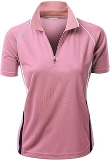 XprilWomen's Coolmax Collar 2 Tone Sporty Feel Functional Leisure Polo Tshirt