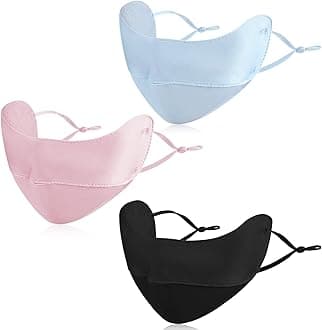 Aeaocvo 3pcs UV Face Mask Sun Protection, Cloth Face Mask for Women, Mask Washable Reusable, UPF 50+ Blocks 98% of UVA/UVB Rays