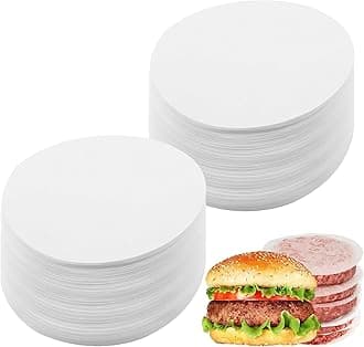 1000Pcs Food Grade Parchment Burger Paper, Non-Stick Burger Paper Sheets Burger Maker Perfect for Foods Separating Patty Meat Beef Cookies Storing Cake Tin Burger Wrapping Sheets