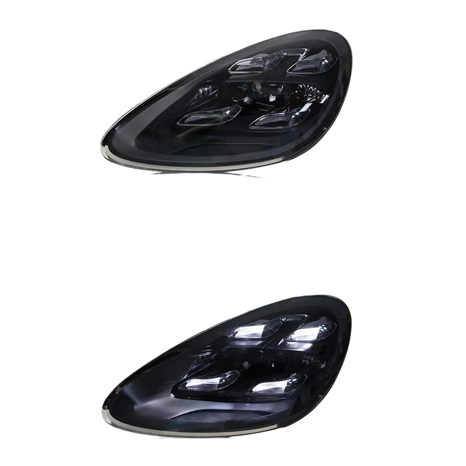 Pair Full LED Headlight assembly LED 2007-2008 2009 2010 Compatible With Porsche Cayenne S GTS 958.1 958.2 Upgrade Matrix Laser headlights(Right-hand drive)