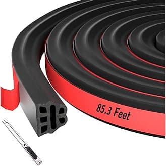 UHWM self-Adhesive Car Sound Insulation Seal - Double-Layer, 5-Hole, 85.3FT Suitable for Many Cars