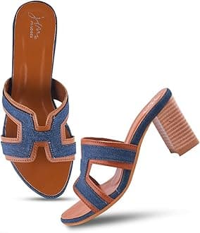 JM LOOKSWomen’s Open-Toe Block Heel Sandals Stylish Design with Comfortable Cushioned Sole