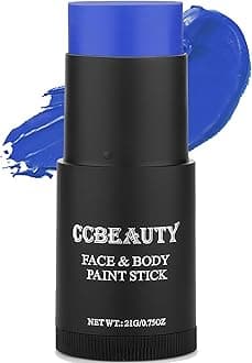CCbeauty Royal Blue Face Paint Stick, Face Painting Kit, Full Coverage SFX Makeup Foundation, Professional Non-Toxic Body Paint for Halloween Costume Cosplay Party, Avatar, Mystique, Smurf Makeup