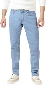 Urbano FashionMen's Slim Fit Mid Rise Washed Jeans Stretchable