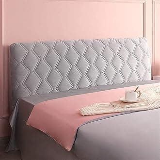 Stretch Headboards Cover Slipcover Backrest Cover, Slip Protector Cover for Single/Double/King/Super King Size Bed, Washable (Color : Light gray, Size : 160cm)