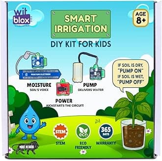 WitBlox DIY Smart Irrigation School Project Kit with Free Online Class | STEM Learning| Automatic Watering System| Sensors & Pump | Kids Science Fair Exhibition | Birthday Gift for Age 8 9 10 11 12 |
