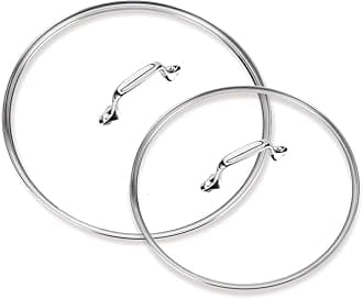 All-Clad HA1 Hard Anodized Nonstick Glass Lid Set 10, 12 Inch Pots and Pans, Cookware Black