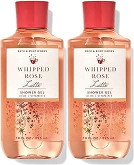 Bath and Body Works Whipped Rose Latte Shower Gel Gift Sets 10 Oz 2 Pack (Whipped Rose Latte)