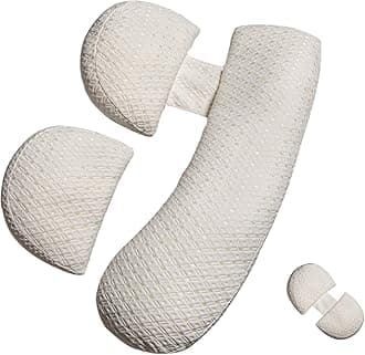 Pregnancy Pillow for Pregnant Women, Soft Maternity Pillow with Detachable & Adjustable, Pillow with Pillow Cover - Support for Back, HIPS, Legs