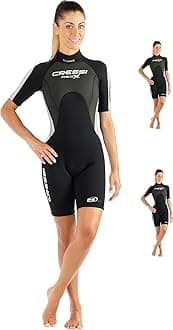 Adult Neoprene Shorty Wetsuit for Snorkeling, Scuba Diving - Med X Lady, Designed in Italy by Cressi