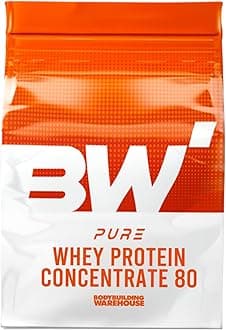 Pure Whey Protein Concentrate 80 - Premium Grass Fed, Low Carb, Low Fat Supplement - 20g Protein Per Scoop - Bodybuilding Warehouse (Chocolate Orange, 500g)