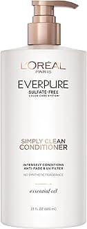 L'Oreal ParisEverPure Sulfate Free Simply Clean Conditioner, Hydrating Hair Care with Rosemary Essential Oils, 23 Fl Oz