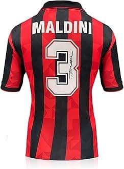 Paolo Maldini Signed Milan 1994 Home Soccer Jersey