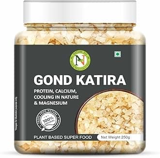 Pure Natural Gond Katira, 250g (Jar Pack) (Edible Gum) - Tragacanth Gum | High Cooling Properties Herbal Food | Super Food.