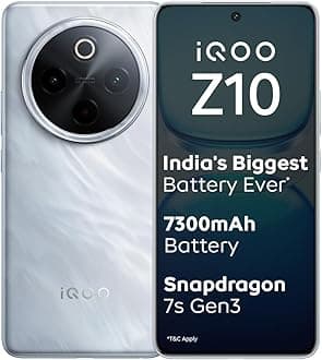 Z10 5G (Glacier Silver, 8GB RAM, 128GB Stroage) | India's Biggest Ever 7300 mAh Battery | Snapdragon 7s Gen 3 Processor | Brightest Quad Curved AMOLED Display in The Segment
