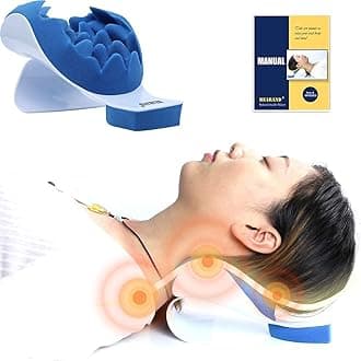 Neck and Shoulder Relaxer - Ergonomic Neck Stretcher for Pain Relief, Chiropractic Pillow for Hump Spine Alignment, TMJ Muscle Relaxation, Tension Headache Relief, and Insomnia Relief