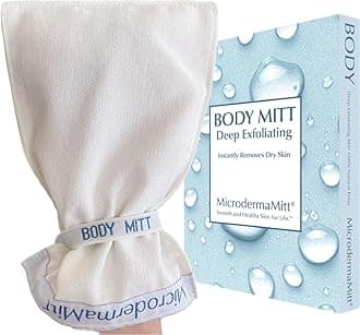 Deep Exfoliating Mitt Body Scrub, European Scrubbing Mittens, Best Dry.