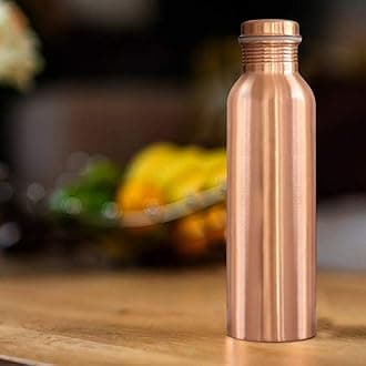 100% Pure Copper Water Bottle 1000 ML Set of 1