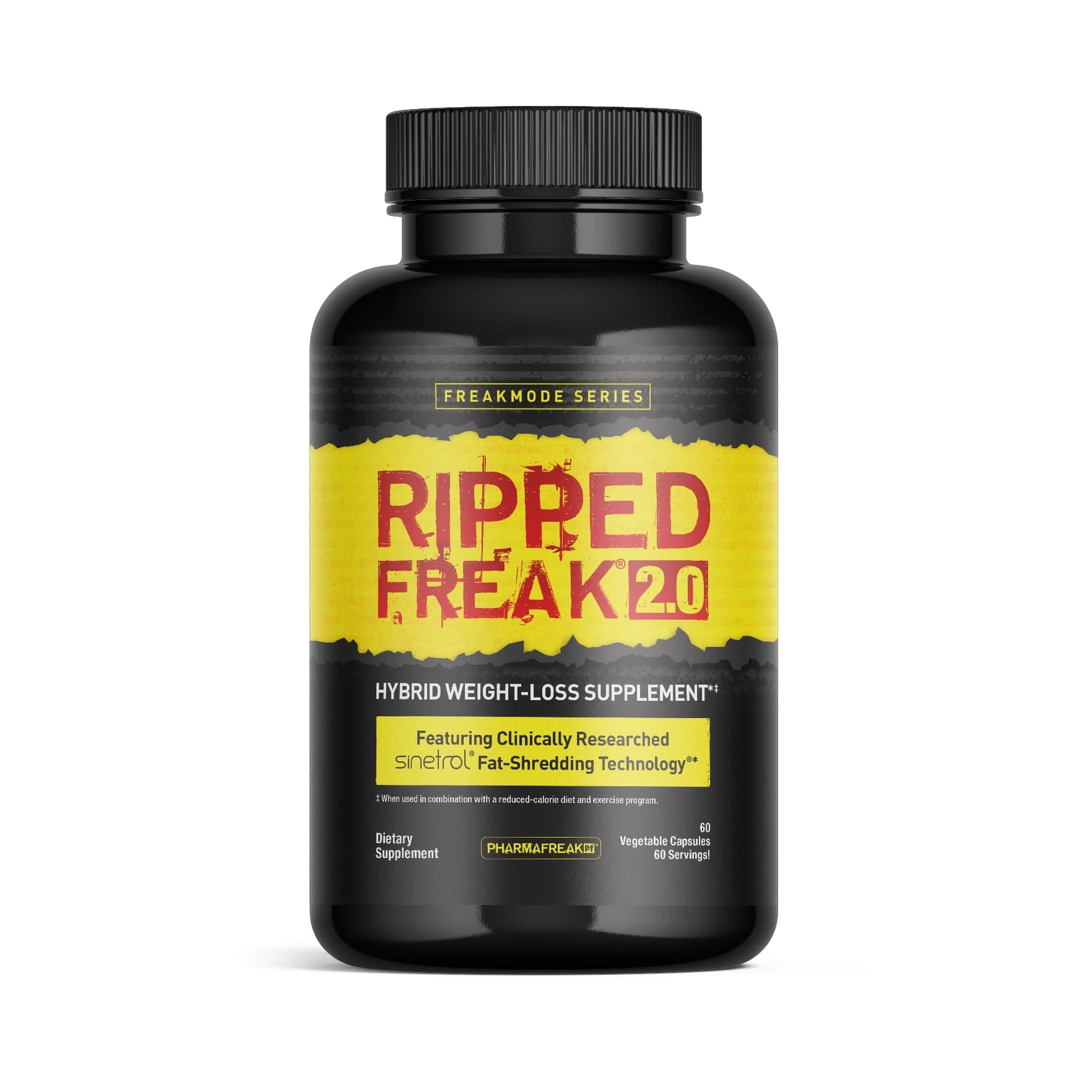 Ripped Freak 2.0 – Advanced Training Support Complex with Sinetrol® Citrus Polyphenols and B-Vitamins – 60 Capsules (60 Servings)