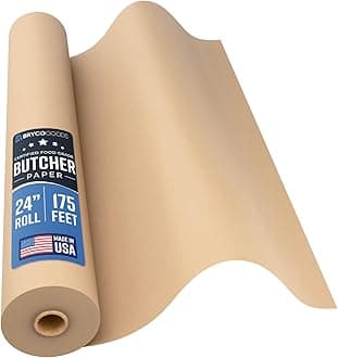 Kraft Butcher Paper roll - Long 24 inch x 175 feet (2100 inch) - Great Smoking Wrapping Paper for Meat of All Varieties (Brown)