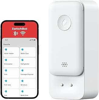 SwitchBot WiFi Water Leak Detector, No Hub Required (Support 2.4G), Smart Water Detector 100dB Adjustable Alerts & App Alerts, IP67 Waterproof, Wireless Detector for Kitchen, Bathroom, Basement