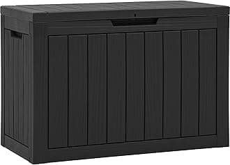 45 Gallon Deck Box, Outdoor Storage Box for Patio Cushions, Outdoor Tools, Gardening Tools, Sports Equipment, and Throw Pillows, Lockable and Waterproof, Black