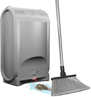 EYE-VAC Pro Touchless Vacuum Automatic Dustpan - Ultra Fast & Powerful - Great for Sweeping Salon Pet Hair Food Dirt Kitchen, Corded Canister Vacuum, Bagless, Automatic Sensors, 1400 Watt (Silver)