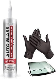 Polyurethane Windshield Adhesive with Fast Curing Formula - High Bond Strength Window Sealant Compound - Easy to Apply Automotive Glass Glue - Windshield Sealant Black - Vehicle & RV Polyurethane Glue