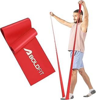 Boldfit Resistance Bands for Workout for Women Pilate Bands for Home Exercise Thera Band Toning Exercise for Gym Latex Band Theraband for Fitness, Stretching, Yoga for Men & Women (Light) 1.8 Kg Red