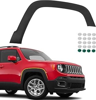 FIONE Front Wheel Arch Fender Flares Compatible With Jeep Renegade 2015-2022 Right Passenger Side Fender Cover Trim Moulding Molding RH 5XB64LXHAA CH1291113