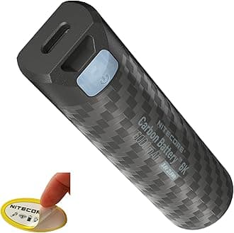 Carbon Battery 6K USB-C Rechargeable Lightweight 6000mAh Waterproof Power Bank