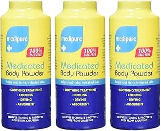 3 x MEDIPURE Medicated Body Powder 100% TALC FREE 200g (600g) by Medipure