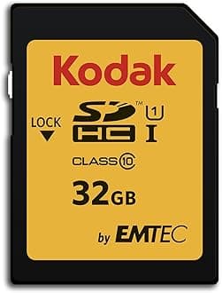 KODAK 32 GB Class 10 UHS-I U1 SDHC/XC Premium Performance Memory Card, for Full HD Video Recording and High-Resolution Pictures, Compatible with All Devices Supporting SDHC and SDXC Standards
