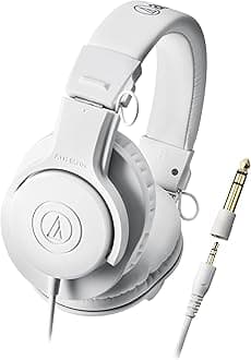 - ATH-M20x Professional Studio Monitor Headphones, White